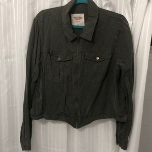 Green military style jacket